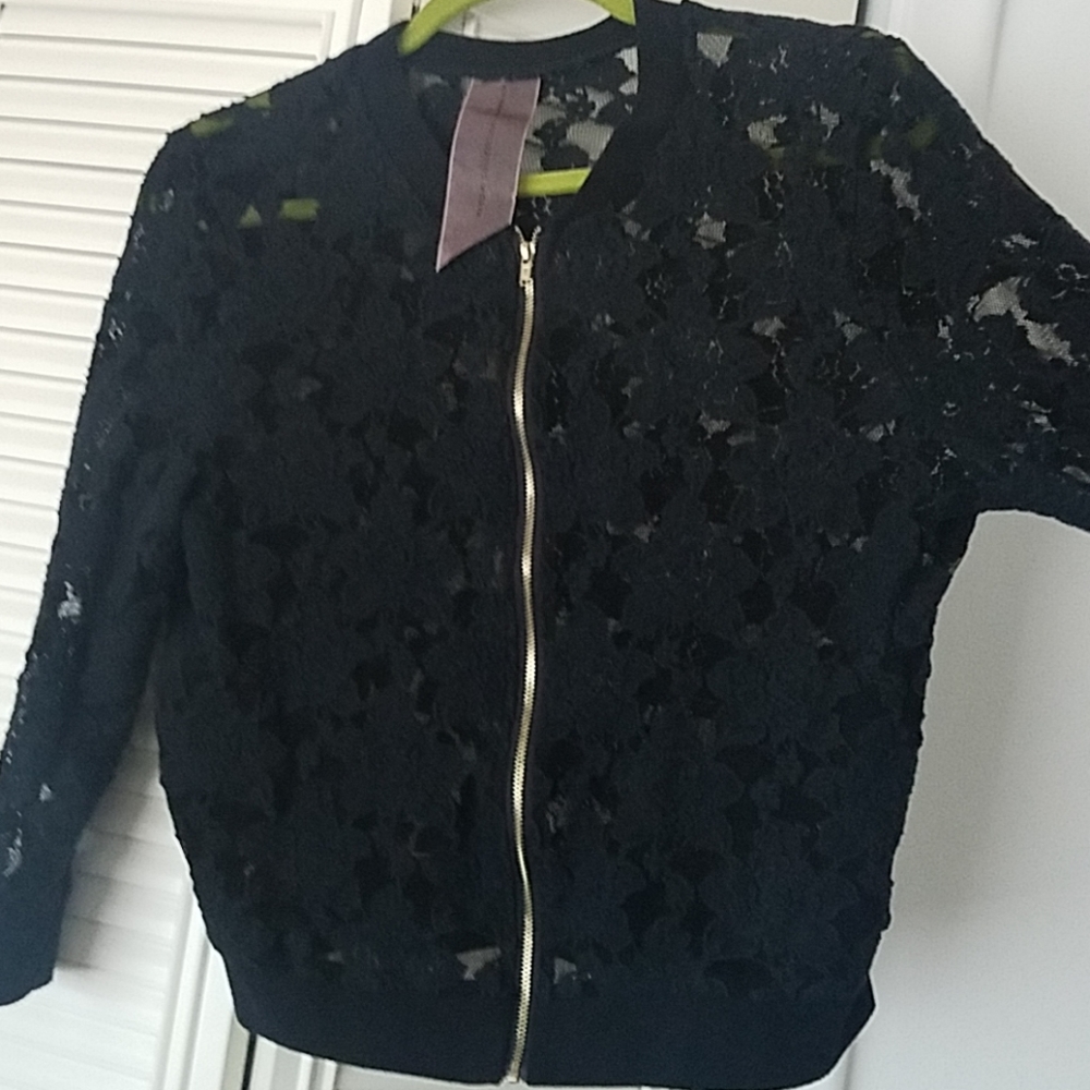 Zip up lace jacket
